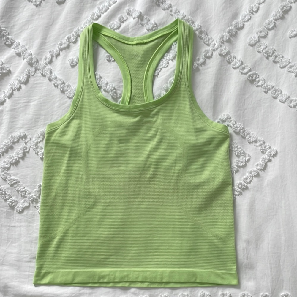Lululemon Athletica Women’s Swiftly Tech Lime Green Crop Tank